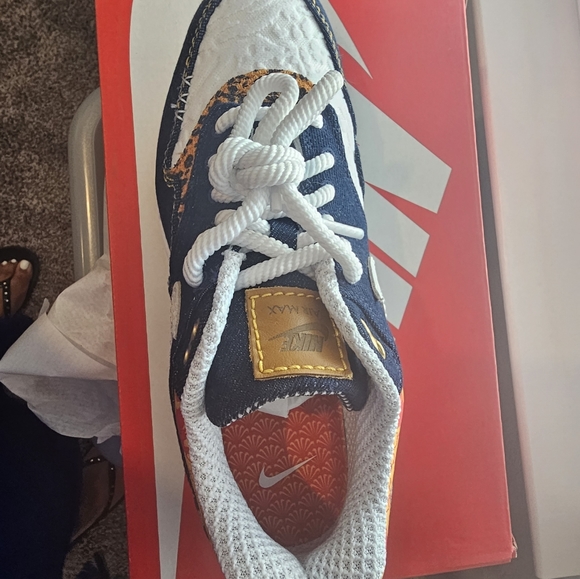 Nike Air Max 1 Premium FJ4452-432 Denim & White Running Shoes Size 8 - Picture 4 of 5